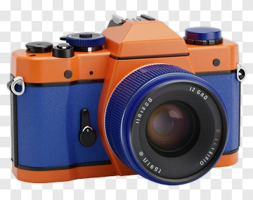 Orange And Blue Camera PNG