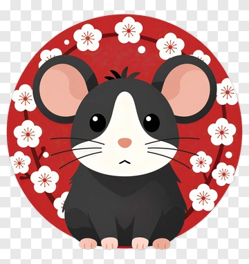 Chinese New Year Rat Mascot PNG