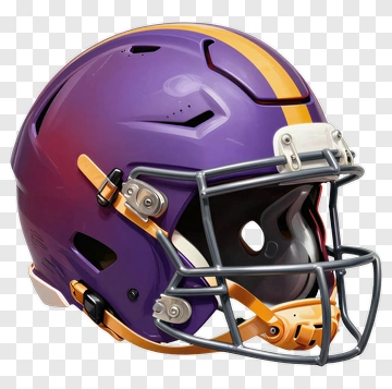 Purple And Orange Football Helmet PNG