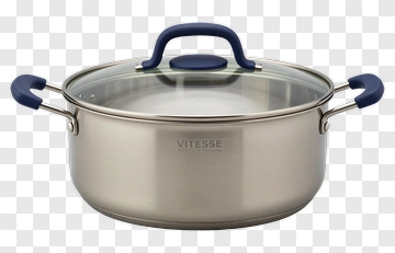 VITESSE Stainless Steel Pot With Glass Lid PNG