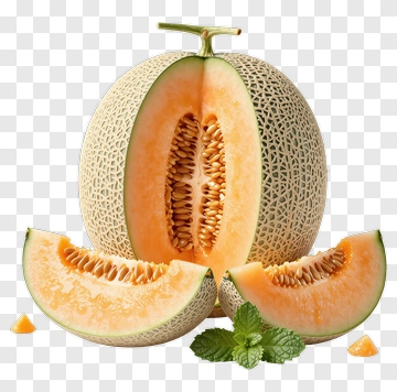 Fresh Melon With Mint Leaf PNG