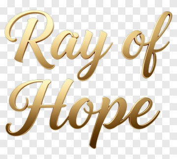 Ray Of Hope Golden Typography PNG