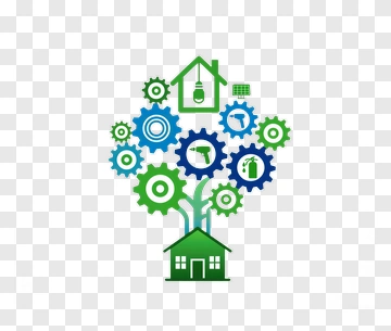 House With Eco-Friendly Tools PNG