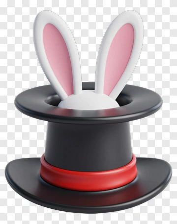 Rabbit Ears In Top Hat PNG