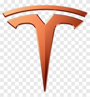 Tesla Logo In Orange PNG