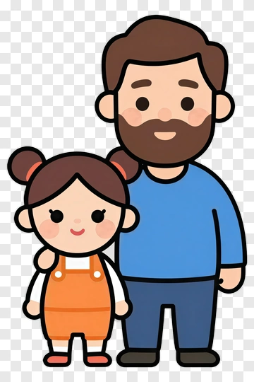 Father And Daughter Together PNG