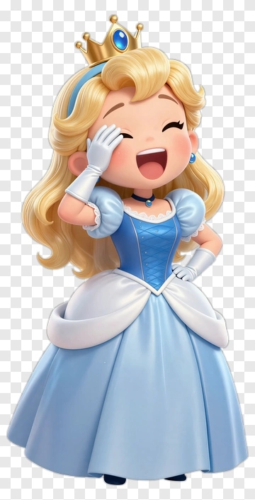 Princess In Blue Gown PNG