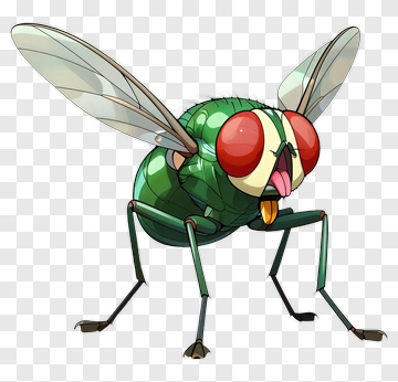 Green Fly With Red Eyes PNG