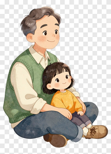Father And Daughter Together PNG