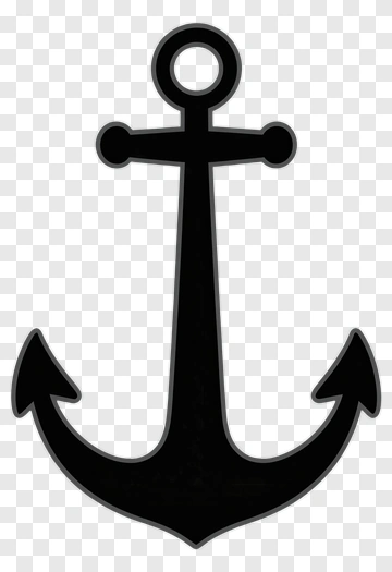 Black Anchor PNG