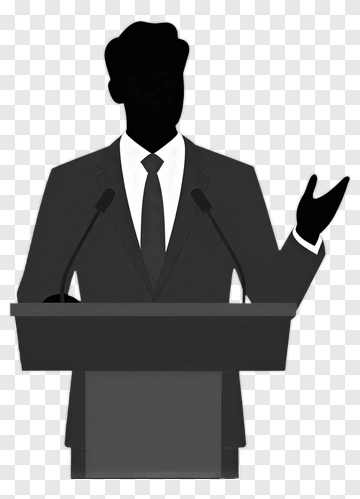 Man Speaking At Podium PNG