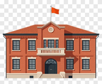 Red Brick Building With Flag PNG