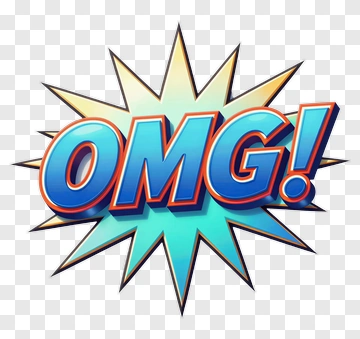 OMG Explosion Graphic PNG