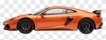 Orange Sports Car Model PNG