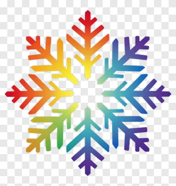 Rainbow Snowflake PNG