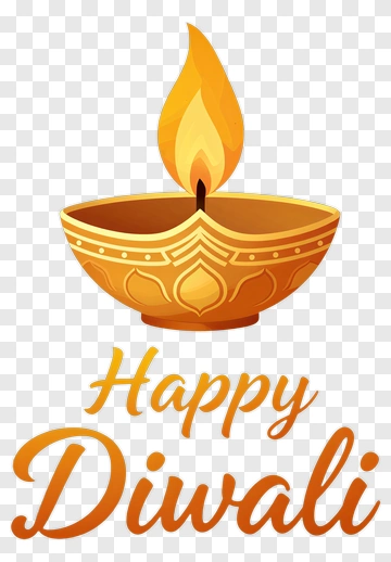 Happy Diwali Diya PNG