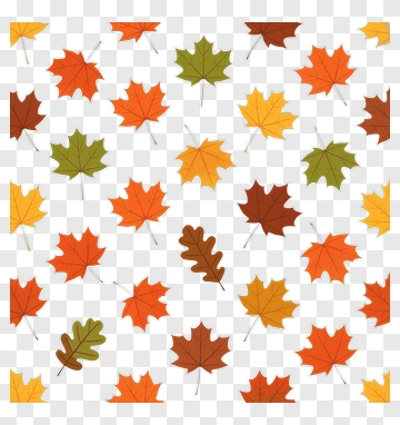 Autumn Leaves Pattern PNG