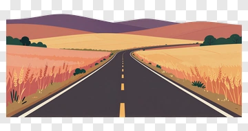 Wheat Field Road PNG