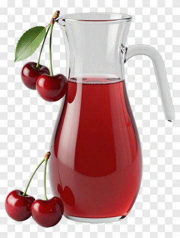 Cherry Juice In Glass Pitcher PNG