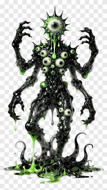 Glowing Eye Monster PNG