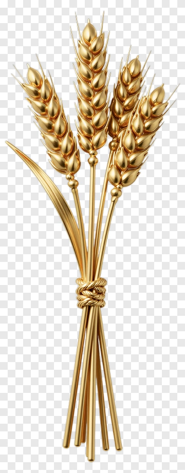 Golden Wheat Stalks Bouquet PNG