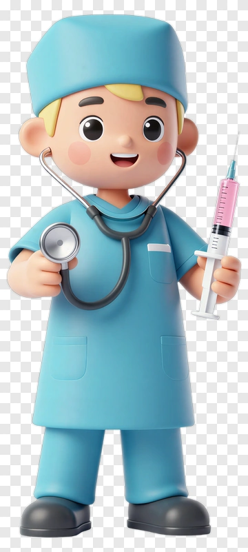 Friendly Doctor Holding Syringe PNG