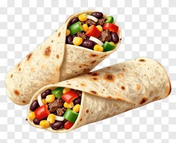 Burrito With Beans And Corn PNG