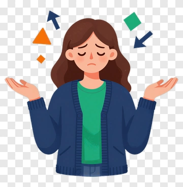 Woman Shrugging With Confused Expression PNG