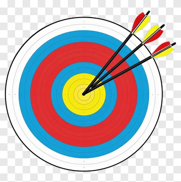 Archery Target With Arrows PNG