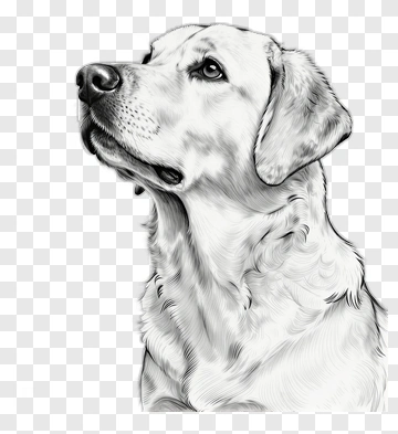 Hand-drawn Dog Portrait PNG