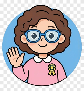 Woman With Glasses And Award Ribbon PNG