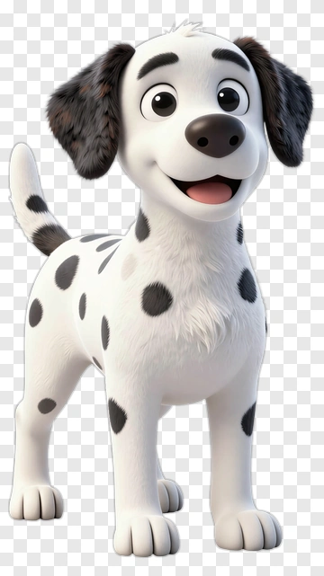Dalmatian Puppy Character PNG