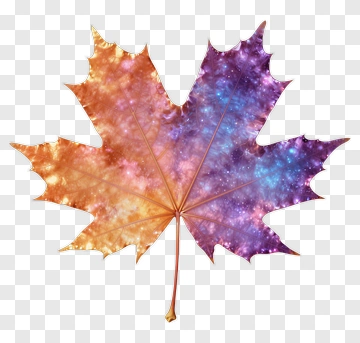 Cosmic Maple Leaf PNG