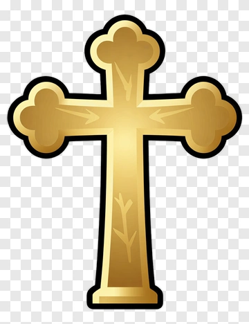 Golden Cross Icon PNG
