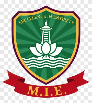 School Emblem With Lotus And Tower PNG