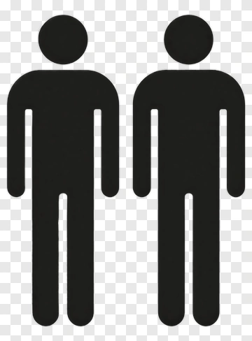 Two Black Male Figures PNG