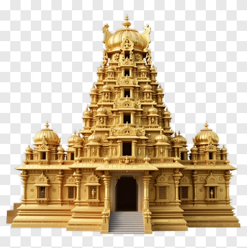 Golden Temple With Ornate Architecture PNG