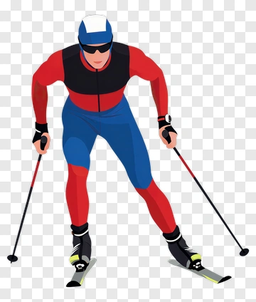 Cross-Country Skier In Action PNG