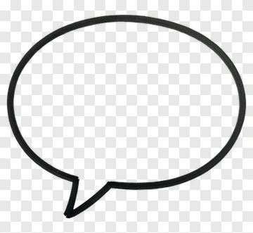 Black Speech Bubble Outline PNG