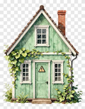 Green House With Vines PNG