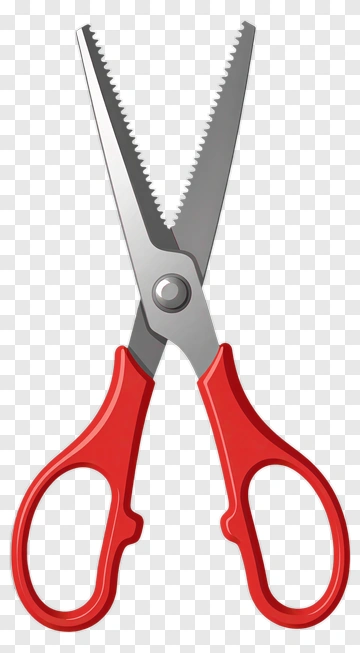 Red Handle Scissors PNG