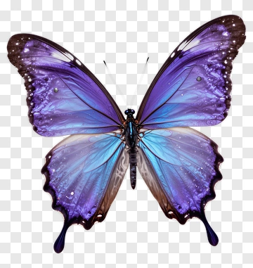 Blue And Purple Butterfly PNG