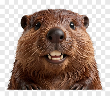 Beaver Portrait PNG