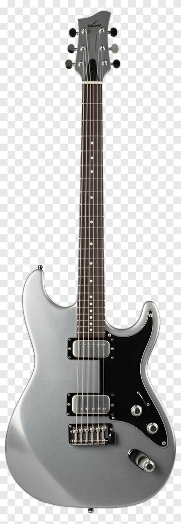 Silver Electric Guitar PNG