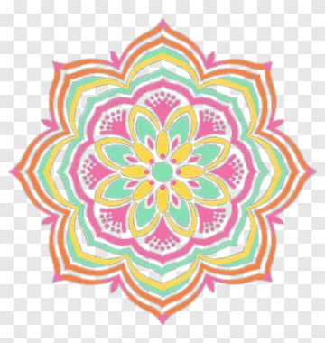 Vibrant Mandala Design PNG