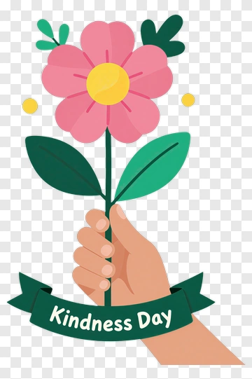 Hand Holding Flower For Kindness Day PNG