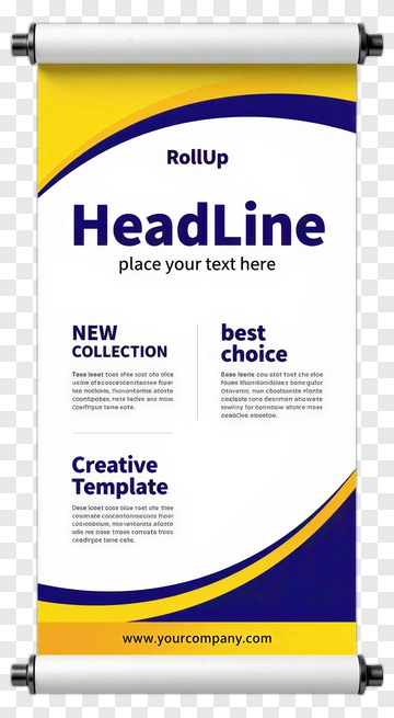 RollUp Banner Template PNG