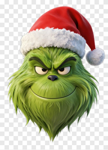 The Grinch In A Santa Hat PNG