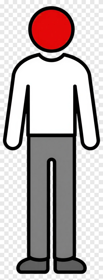 Cartoon Person With Red Head PNG
