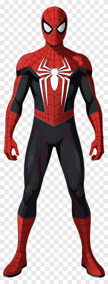 Spider-Man In Red And Black Suit PNG